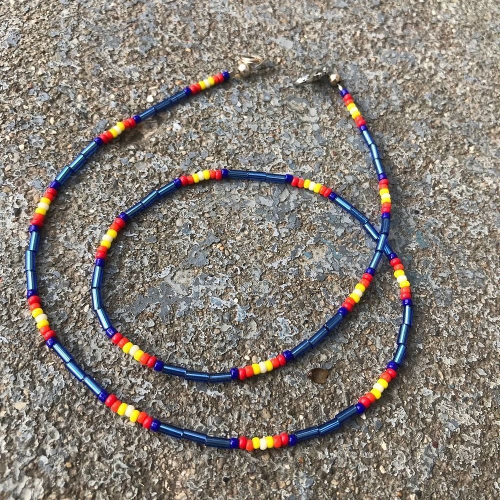 Handmade Native American Beaded Necklace Seed Bead Necklace